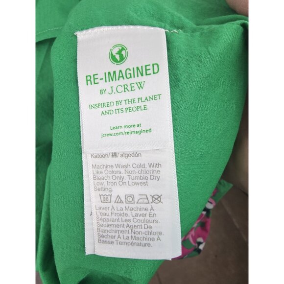 J.Crew Women's Dress Size 00 Green Floral Ruffle Sleeveless Midi Dress Spring - Picture 13 of 16